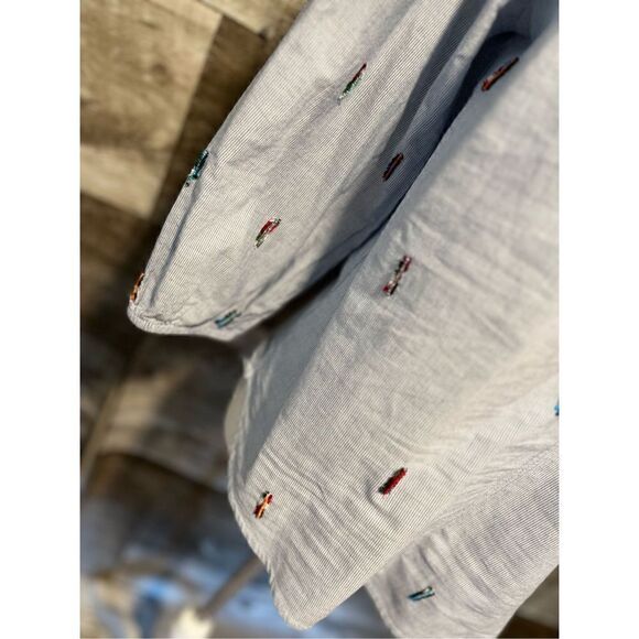 Velvet cotton embroidered blouse - Picture 2 of 8